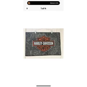 Harley Davidson Logo Mat Rug Garage Home Decor Outdoor Indoor 22x36